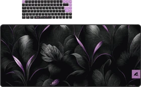 Sharkoon Skiller SGK50 S3 Design Bundle D2 - XXL Mousemat+Keycaps, Kunststoff (PBT) Double-Shot, schwarz/violett, 85 Tasten, ISO-DE