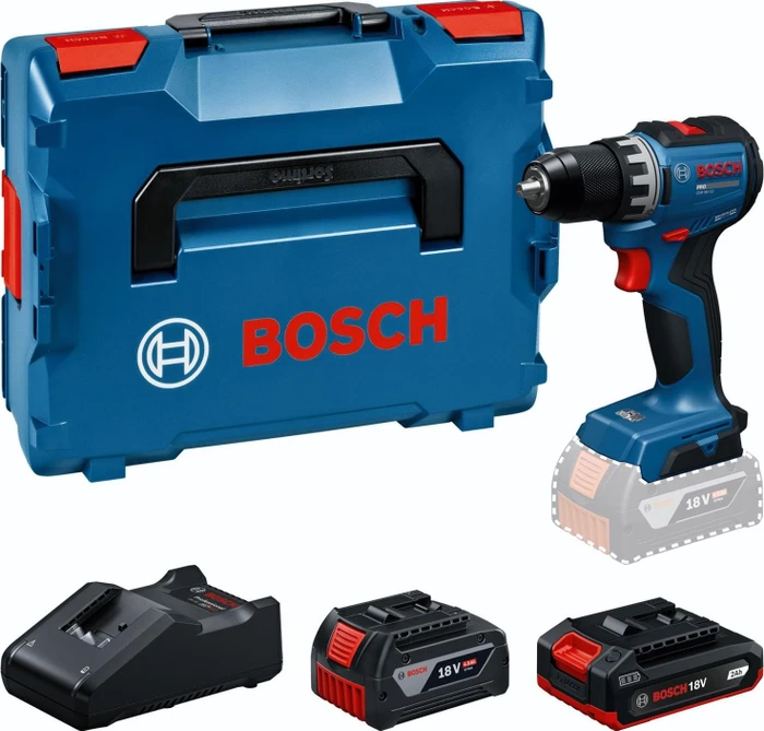 Bosch Professional PRO GSR 18V-52 Akku-Bohrschrauber inkl. L-Boxx + 2 Akkus 2.0/4.0Ah