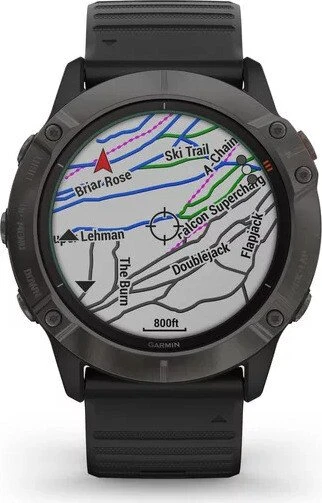 Garmin Fenix 6X Pro Solar titanium carbon grey dlc/black