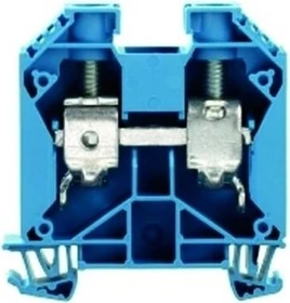 Weidmüller WDU 35 BL Durchgangs-Reihenklemme, Schraubanschluss, blau, 35 mm², 125 A,