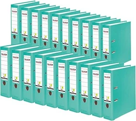 Falken Color Ordner 2-Ring PP, 80mm, A4, türkis, 20er-Pack