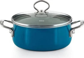 Riess Nouvelle Aquamarin Top 3000 Kasserolle mit Glasdeckel 16cm 1l