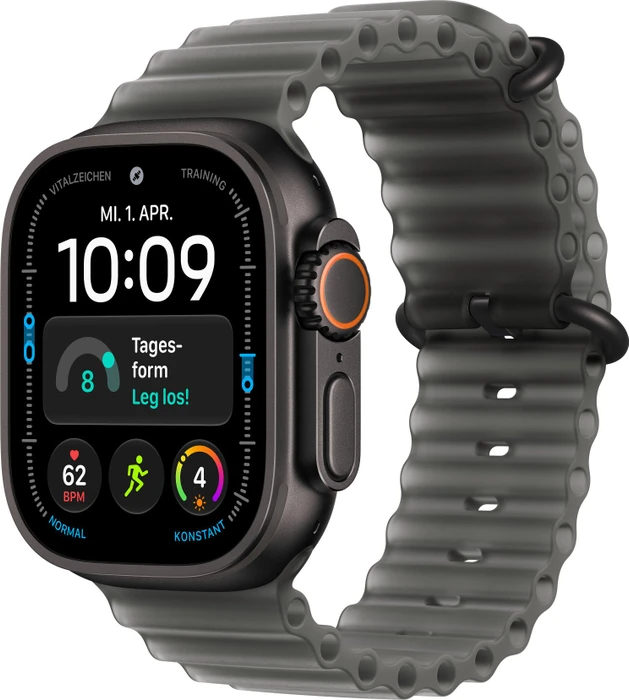 Apple Ocean Armband für Apple Watch Ultra 49mm halbtransparentes schwarz/titan schwarz