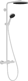Hansgrohe Pulsify S Puro Showerpipe 260 1jet mit Ecostat Fine und Handbrause 3jet mattweiß
