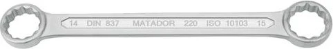 Matador 0220 Doppelringschlüssel, 14/15x160mm