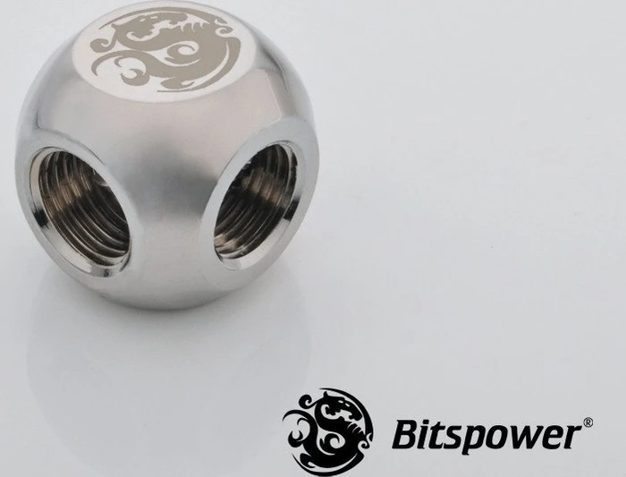 Bitspower T-Adapter 3x G1/4" glänzend silber