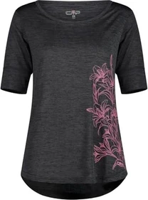 CMP Light Jersey Funktionsshirt kurzarm antracite mel/pink fluo (Damen)