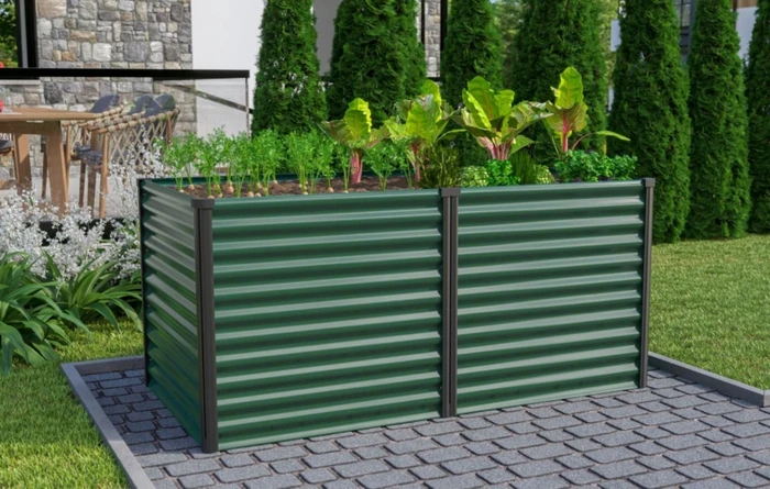 Vitavia Meta 858 Hochbeet 188x96cm seegras/schwarz