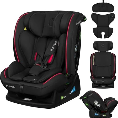 Lionelo Aart i-Size black carbon red