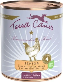 Terra Canis Huhn Senior mit Gurken, Kürbis & Gesundheitskräutern, 4.80kg (6x 800g)