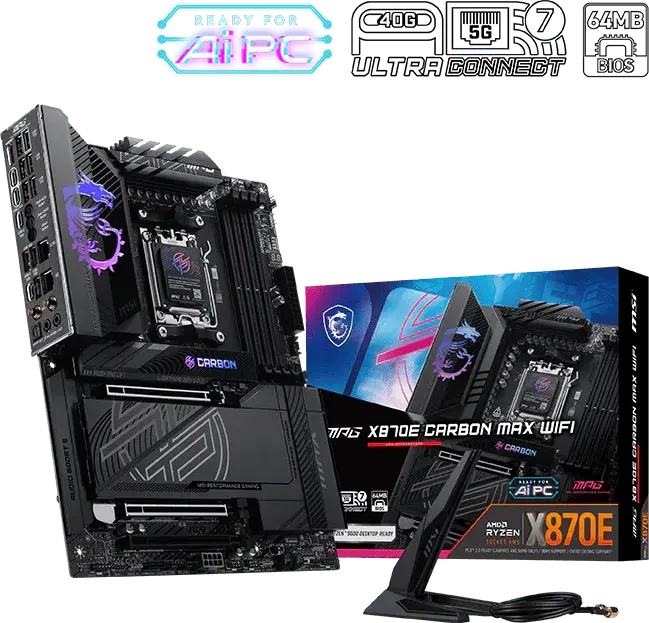 MSI MPG X870E Carbon MAX WIFI (AMD AM5)