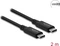 DeLOCK USB-C Kabel, USB4 Gen2x2, 20Gb/s, 4K60Hz, 100W PD, USB-C [Stecker] auf USB-C [Stecker], 2m Vorschaubild
