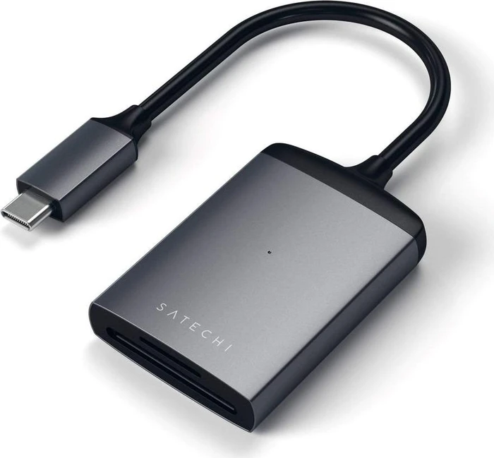 Satechi Type-C UHS-II, Space Gray, Dual-Slot-Cardreader, USB-C 3.0 [Stecker]