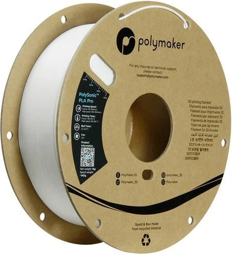 Polymaker Pro, weiß, Spule, 1.75mm, 1.00kg