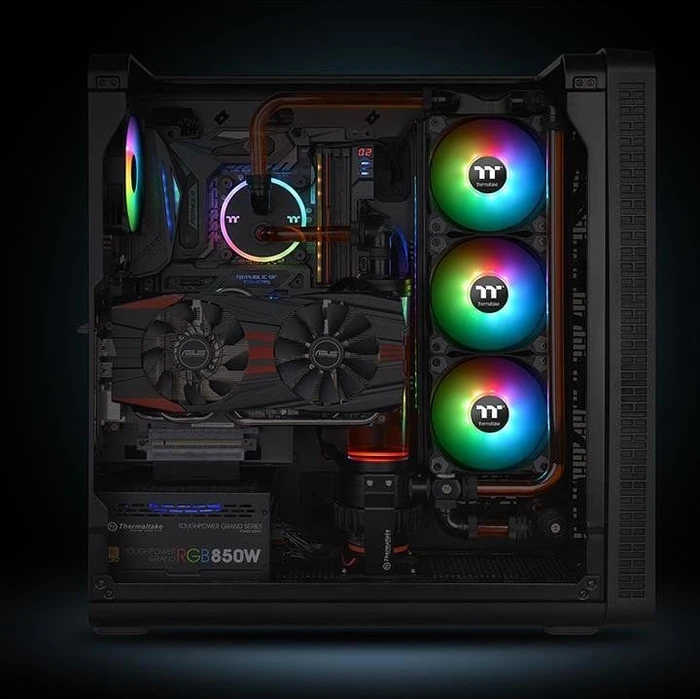 Thermaltake Pure 12 ARGB Sync Radiator TT Premium Edition, LED-Steuerung, 120mm, 3er-Pack