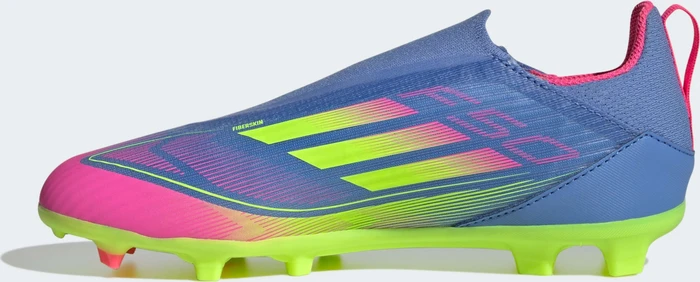 adidas F50 League Laceless FG/MG blue fusion/lucid lemon/lucid pink (Junior)