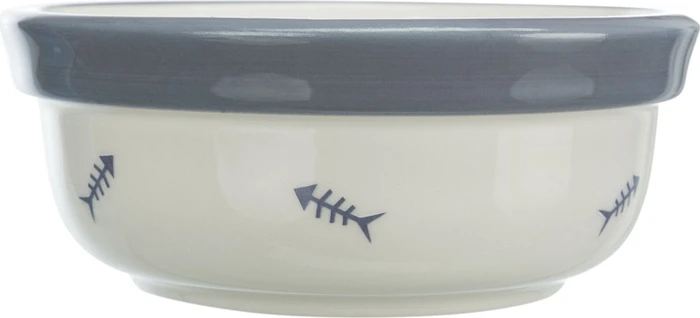 Trixie Keramiknapf, weiß/blau, Ø12cm, 300ml