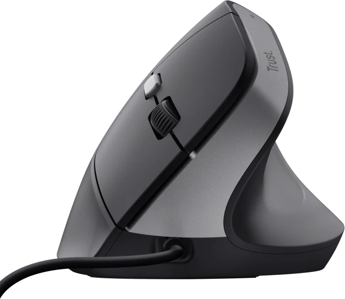 Trust Yuno Ergonomic Mouse schwarz, USB