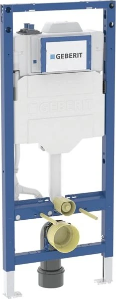 Geberit Duofix Element für Wand-WC, 120cm, mit Sigma UP-Spülkasten 12cm, mit HS50 Hygienespülung - 2 Wasseranschlüsse