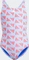 adidas Logo Graphic V-Back Badeanzug violet tone/lucid red (Junior) Vorschaubild