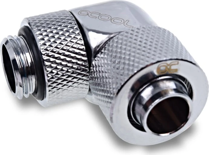 Alphacool Eiszapfen 90° Schlauchanschluss G1/4" auf 13/10mm, verchromt, 4er-Pack