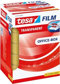 tesa tesafilm Office-Box transparent, Klebeband, 25mm/66m, 6 Stück