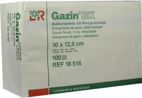 Lohmann & Rauscher Gazin RK Mullkompresse unsteril 12-fach, 10 x 12.5cm, 100 Stück
