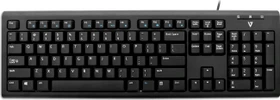 V7 Keyboard KU200, schwarz, PS/2 & USB, US (KU200US-E / J153897)
