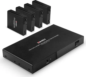 Lindy 4 Port HDMI 4K60 Splitter Extender, 70m, Cat.6