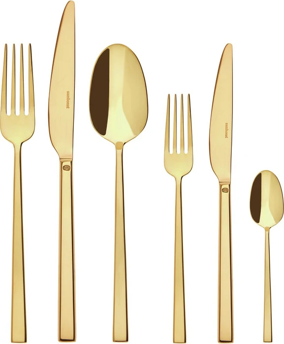Sambonet Rock Edelstahl PVD Besteck-Set gold, 36-tlg.