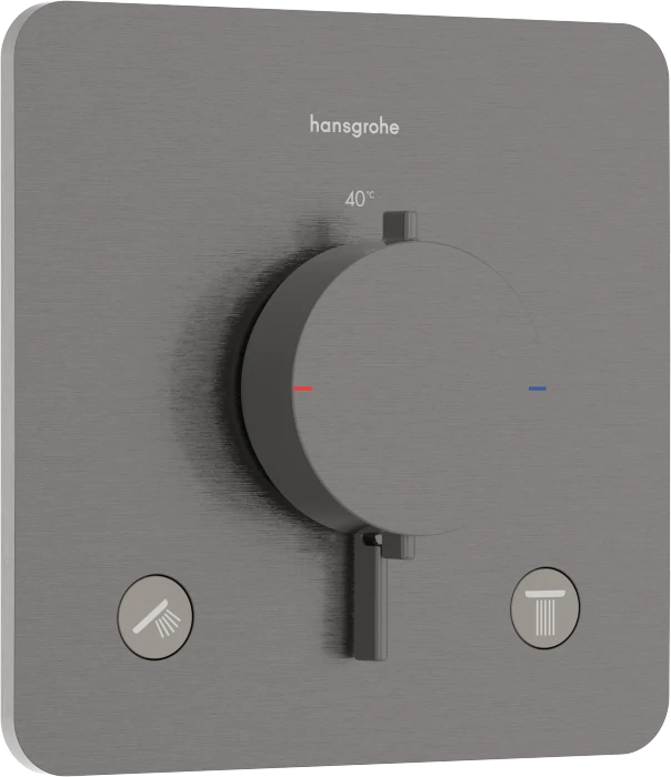 Hansgrohe Ecostat Comfort Q Thermostat Unterputz für 2 Verbraucher brushed black chrome