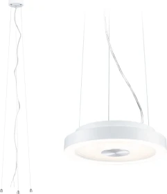 Paulmann Volea Pendelleuchte 32cm weiß/silber