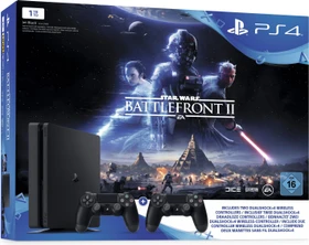 Sony PlayStation 4 Slim - 1TB inkl. 2 Controller Star Wars Battlefront II Bundle schwarz