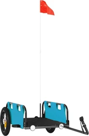 vidaXL Transport 122x53cm Fahrradanhänger blau