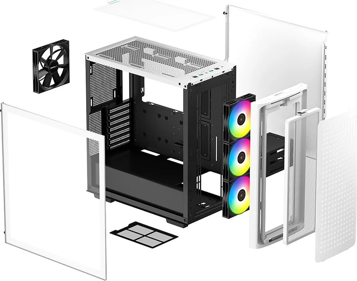 DeepCool CK560, weiß, Glasfenster