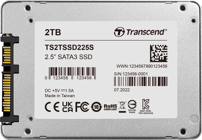 Transcend SSD225S 2TB, 2.5" / SATA 6Gb/s