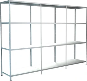 Schulte Lagertechnik PowerMAX Schwerlastregal 340x180x50cm weiß