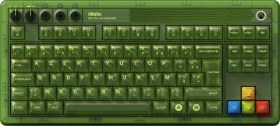 8BitDo Retro 87 Mechanical Keyboard, Xbox Edition, grün, Kailh Box Jellyfish X, USB/Bluetooth, FR