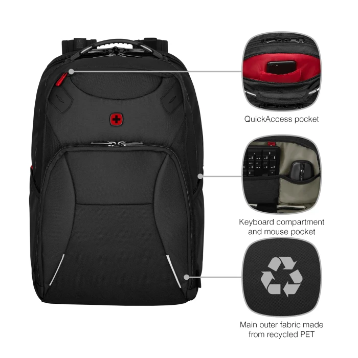 Wenger Cosmic 17" Laptop-Rucksack, schwarz