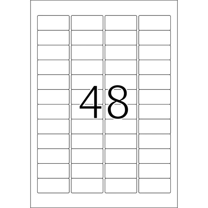 Herma Typenschildetiketten Special, 45.7x21.2mm, wetterfest, silber, matt, 25 Blatt (1200 Etiketten)