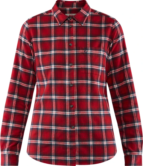Fjällräven Övik Flannel Hemd langarm deep red (Damen)