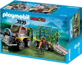playmobil Dinos Forscherfahrzeug mit Käfiganhänger