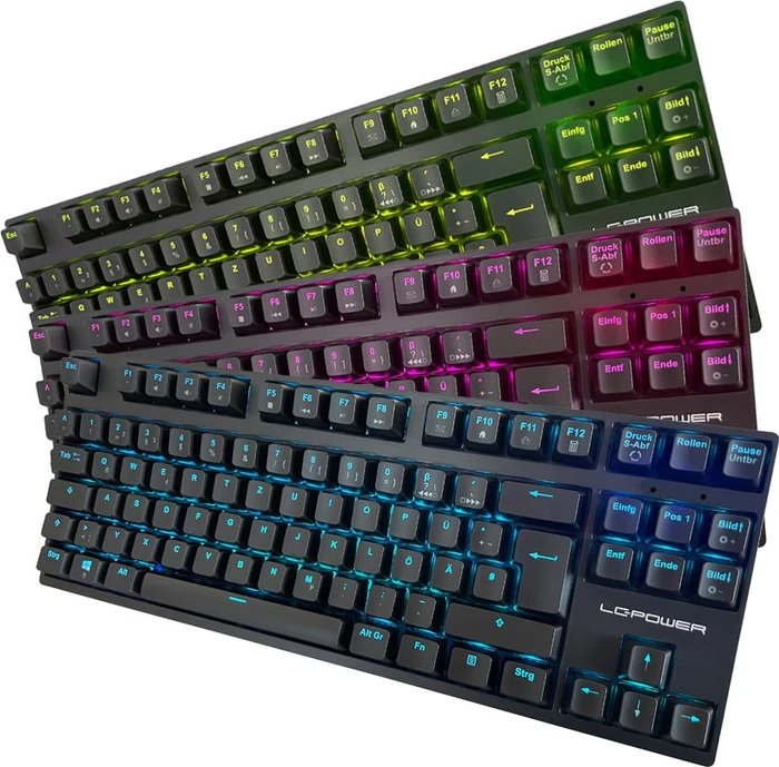 LC-Power LC-KEY-MECH-2-RGB-C-W, Gateron RED, USB/Bluetooth, DE