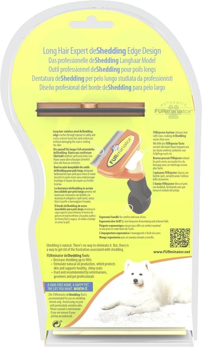 FURminator deShedding Tool für mittelgroße Hunde mit langem Fell, Version 1
