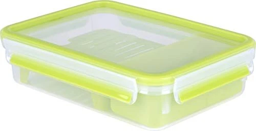 Emsa Clip&Go rechteckig Aufbewahrungsbehälter 1.2l grün