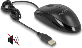 DeLOCK Optical Silent Mouse, schwarz, USB (12106)