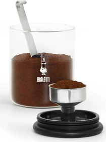 Bialetti Vorratsdose Kaffee Glas 250 schwarz