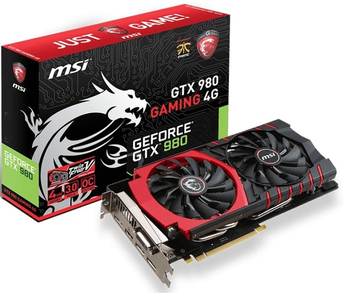 MSI GeForce GTX 980 Gaming 4G, 4GB GDDR5, DVI, HDMI, 3x DP