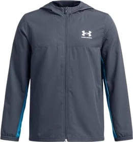 Under Armour Rival Woven Jacke downpour grey/ether blue/white (Junior)