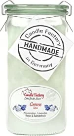 Candle Factory Mini Jumbo Duftkerze creme, 1 Stück